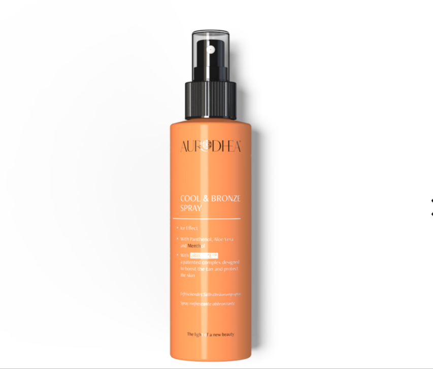 Erfrischendes Spray zum Bräunen