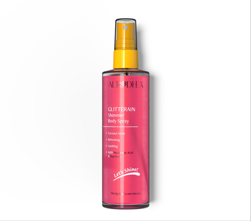 GLITTERAIN - Pink Shimmer Körperspray (Kokosduft)
