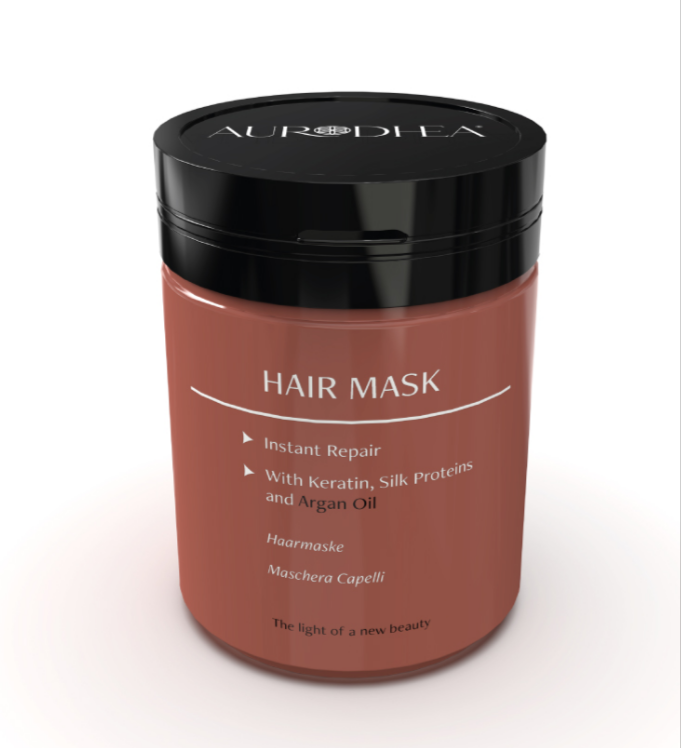 Máscara para desembaraçar o cabelo com óleo de argan