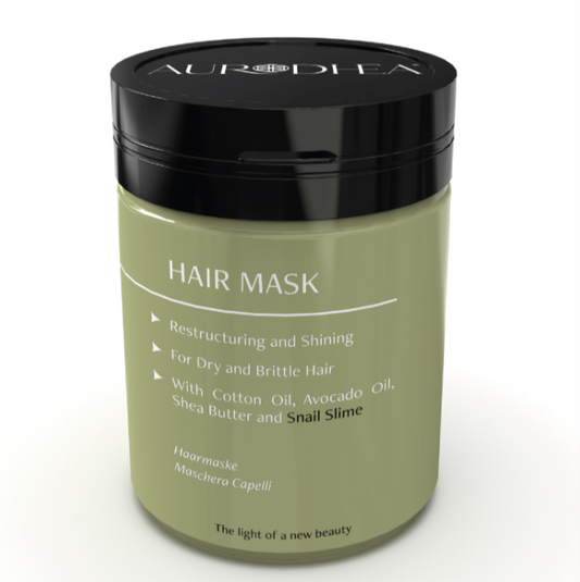 Máscara para cabelo com baba de caracol